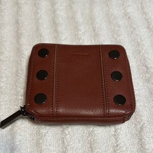 Hammitt Brown Leather Wallet with Black Accents